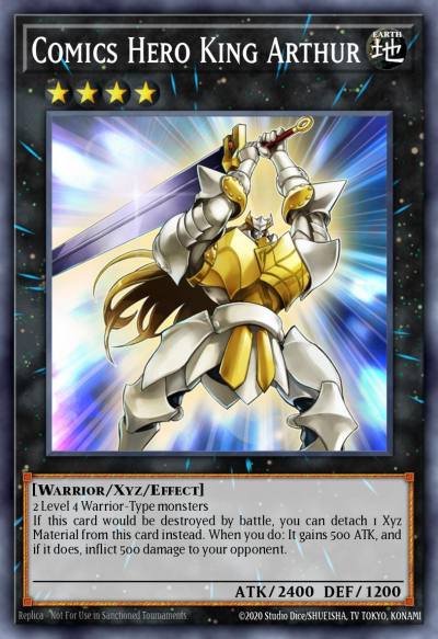 Comics Hero King Arthur Secret Rare NUMH-EN041 Number Hunters Yugioh card