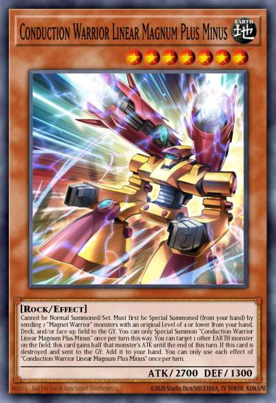 Conduction Warrior Linear Magnum Plus Minus Super Rare BPRO-EN099 Burst Protocol Yugioh card