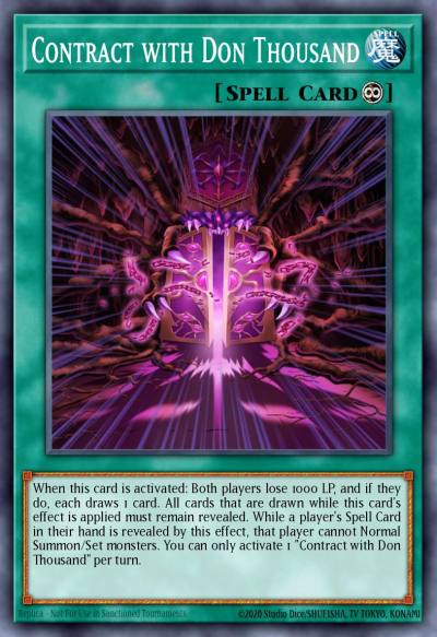 Contract with Don Thousand Ultra Rare DUSA-EN041 Duelist Saga Yugioh card