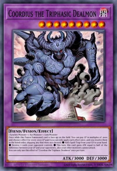 Coordius the Triphasic Dealmon Common MP22-EN046 2022 Tin of the Pharaohs Gods Yugioh card