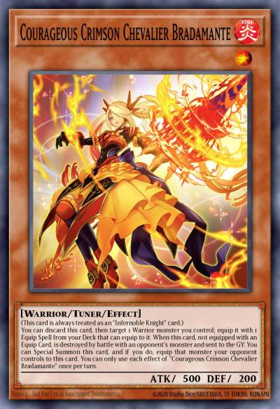 Courageous Crimson Chevalier Bradamante Secret Rare BLMR-EN014 Battles of Legend Monstrous Revenge Yugioh card