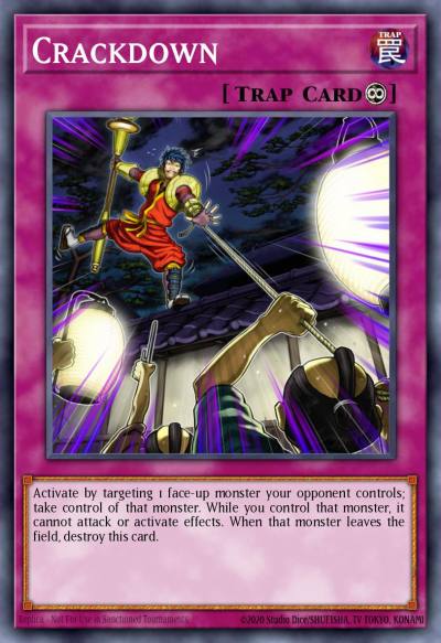 Crackdown Prismatic Secret Rare MP20-EN084 2020 Tin of Lost Memories Mega Pack Yugioh card