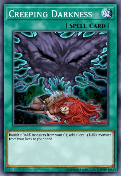 Creeping Darkness Super Rare DESO-EN058 Destiny Soldiers Yugioh card