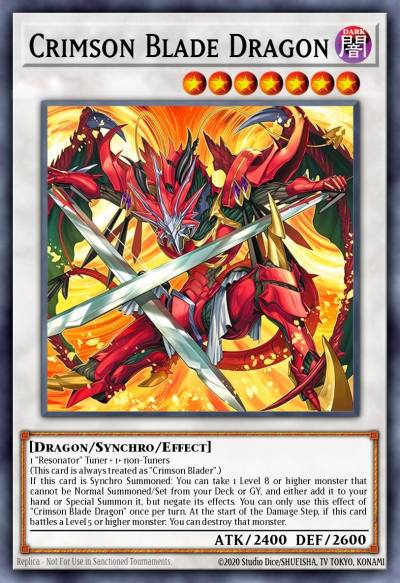 Crimson Blade Dragon Starlight Rare BLZD-EN037 Blazing Dominion Yugioh card