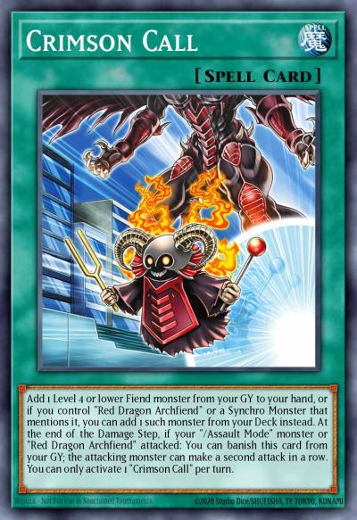 Crimson Call Common BLZD-EN052 Blazing Dominion Yugioh card