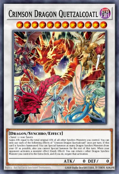 Crimson Dragon Quetzalcoatl Grand Master Rare MAMS-EN007 Magnificent Maestros Yugioh card