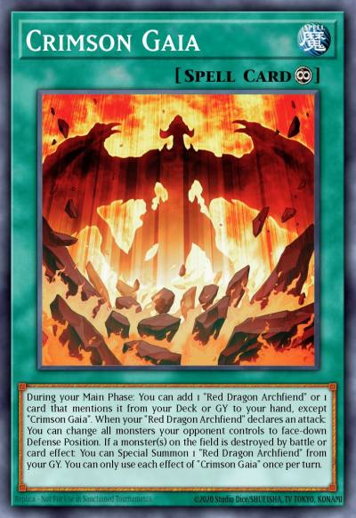 Crimson Gaia Common SDCK-EN026 Structure Deck The Crimson King Yugioh card