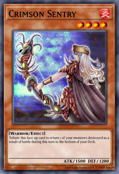 Crimson Sentry Common LON-033 Labyrinth of Nightmare Yugioh card