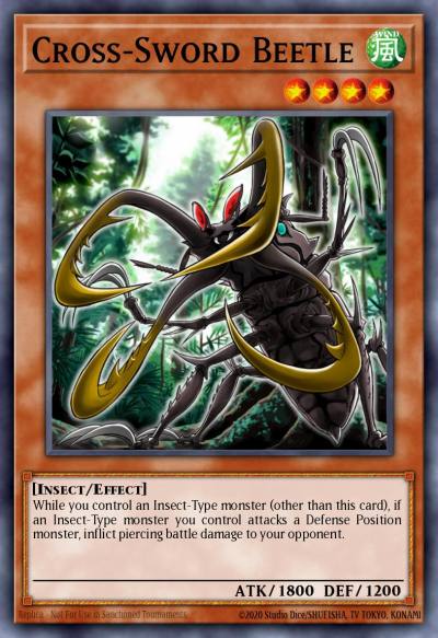 Cross-Sword Beetle Rare BP03-EN053 Battle Pack 3 Monster League Yugioh card