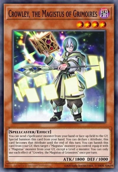 Crowley the Magistus of Grimoires Super Rare GEIM-EN001 Genesis Impact Yugioh card