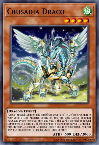 Crusadia Draco Super Rare MP19-EN080 2019 Gold Sarcophagus Tin Mega Pack Yugioh card
