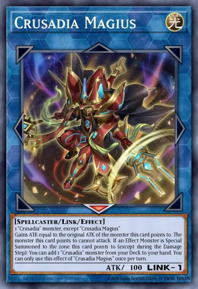 Crusadia Magius Prismatic Secret Rare MP19-EN105 2019 Gold Sarcophagus Tin Mega Pack Yugioh card