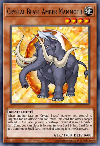 Crystal Beast Amber Mammoth Ultra Rare BLCR-EN051 Battles of Legend Crystal Revenge Yugioh card