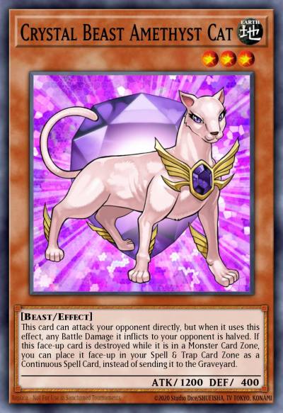 Crystal Beast Amethyst Cat Ultra Rare BLCR-EN048 Battles of Legend Crystal Revenge Yugioh card