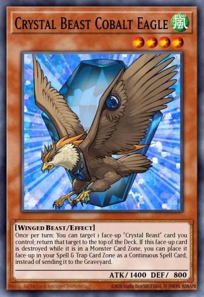 Crystal Beast Cobalt Eagle Ultra Rare BLCR-EN052 Battles of Legend Crystal Revenge Yugioh card