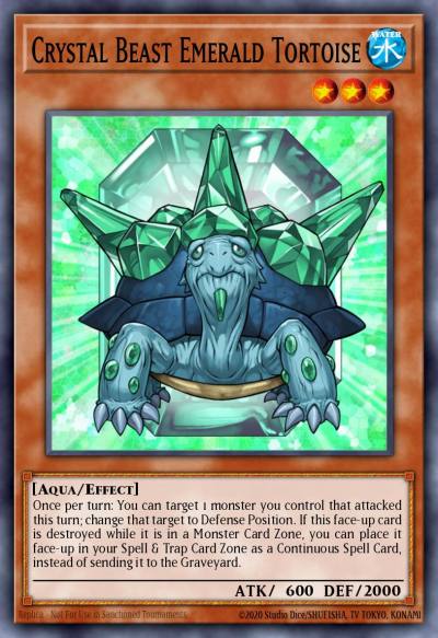Crystal Beast Emerald Tortoise Ultra Rare BLCR-EN049 Battles of Legend Crystal Revenge Yugioh card