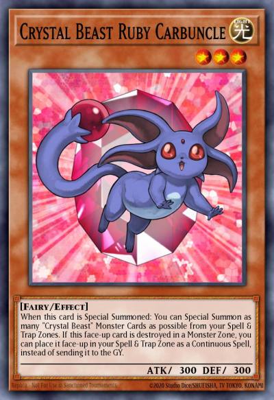 Crystal Beast Ruby Carbuncle Quarter Century Secret Rare MP24-EN020 25th Anniversary Tin Dueling Mirrors Yugioh card