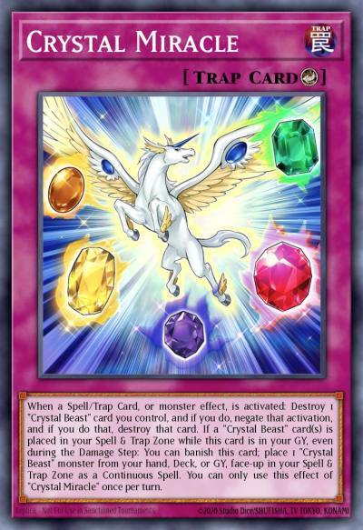 Crystal Miracle Common SDCB-EN033 Structure Deck Legend of the Crystal Beasts Yugioh card