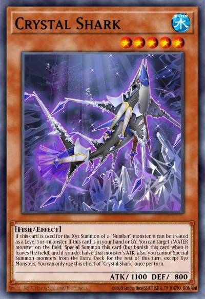 Crystal Shark Super Rare LED9-EN002 Legendary Duelists Duels From the Deep Yugioh card