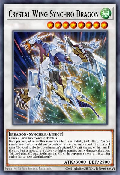 Crystal Wing Synchro Dragon Collector's Rare RA02-EN029 25th Anniversary Rarity Collection II Yugioh card