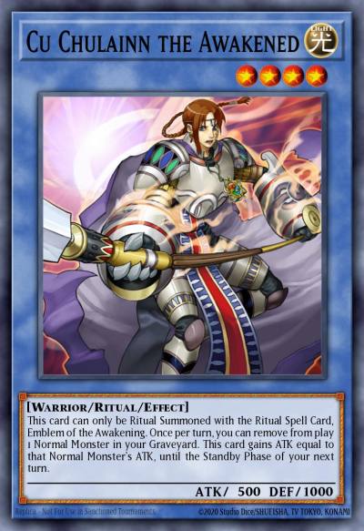 Cu Chulainn the Awakened Common STON-EN033 Strike of Neos Yugioh card