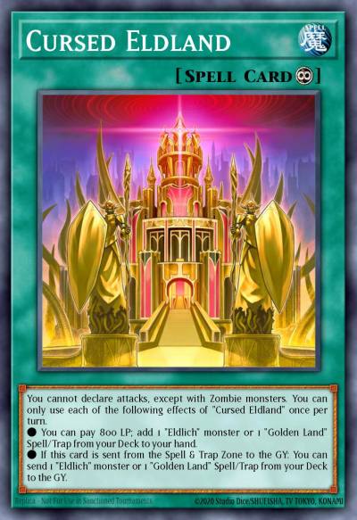 Cursed Eldland Premium Gold Rare MGED-EN048 Maximum Gold El Dorado Yugioh card