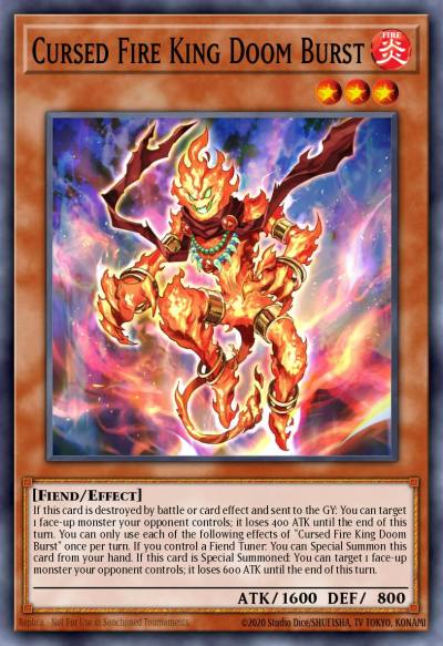 Cursed Fire King Doom Burst Common MP25-EN436 2025 Mega-Pack Tin Yugioh card