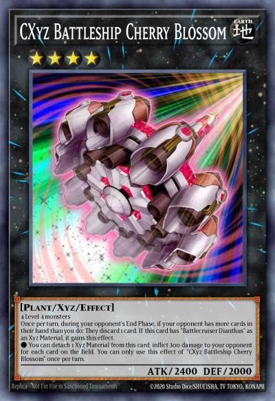 CXyz Battleship Cherry Blossom Secret Rare NUMH-EN044 Number Hunters Yugioh card