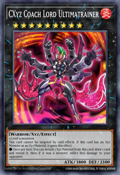 CXyz Coach Lord Ultimatrainer Secret Rare NUMH-EN038 Number Hunters Yugioh card