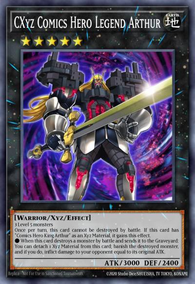CXyz Comics Hero Legend Arthur Secret Rare NUMH-EN042 Number Hunters Yugioh card