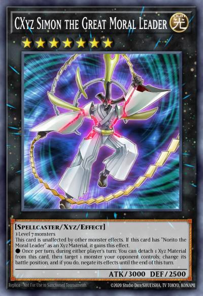 CXyz Simon the Great Moral Leader Secret Rare NUMH-EN040 Number Hunters Yugioh card