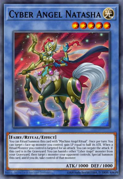 Cyber Angel Natasha Super Rare RATE-EN036 Raging Tempest Yugioh card