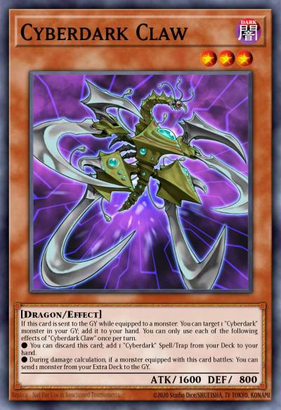 Cyberdark Claw Rare LEDU-EN023 Legendary Duelists Yugioh card