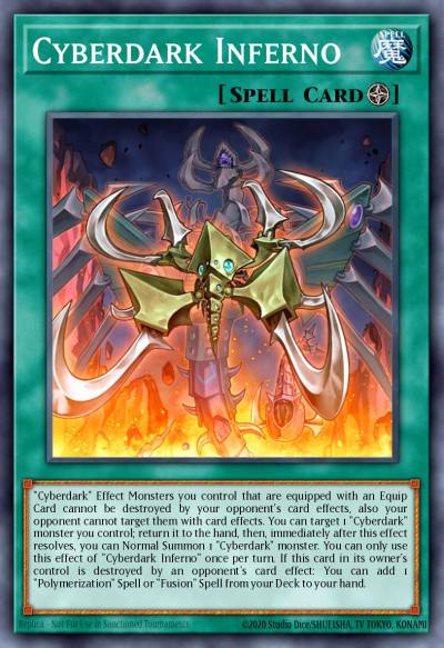 Cyberdark Inferno Super Rare LEDU-EN025 Legendary Duelists Yugioh card