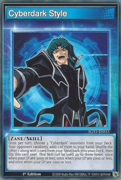 Cyberdark Style (Skill Card) Common SGX1-ENS15 Speed Duel GX Duel Academy Box Yugioh card