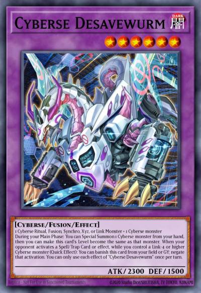 Cyberse Desavewurm Ultra Rare MP24-EN195 25th Anniversary Tin Dueling Mirrors Yugioh card