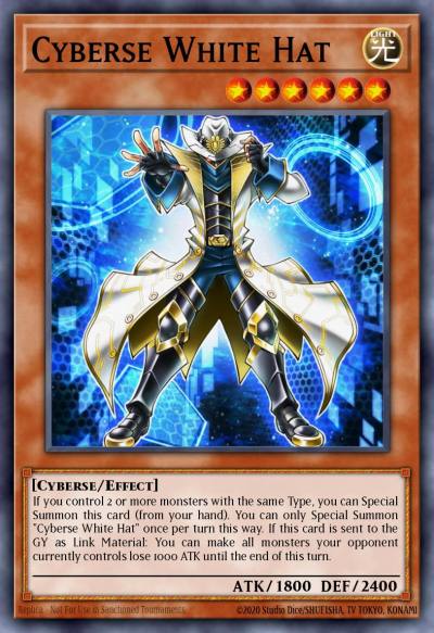 Cyberse White Hat Ultra Rare YS18-EN004 Starter Deck Codebreaker Yugioh card
