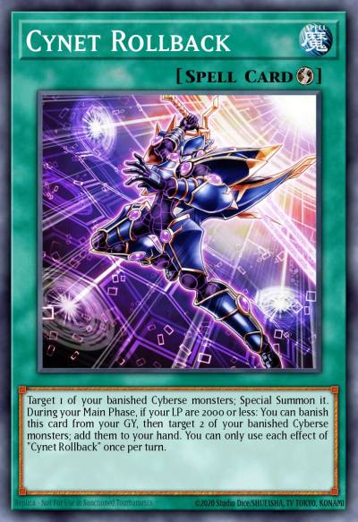Cynet Rollback Super Rare CYAC-EN051 Cyberstorm Access Yugioh card