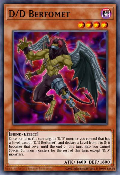 D/D Berfomet Rare MP16-EN113 2016 Mega-Tin Mega Pack Yugioh card