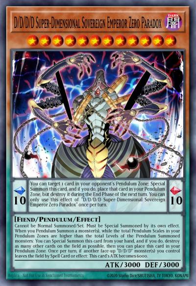 D/D/D/D Super-Dimensional Sovereign Emperor Zero Paradox Ultra Rare BLMR-EN046 Battles of Legend Monstrous Revenge Yugioh card