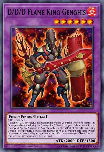 D/D/D Flame King Genghis Super Rare CT13-EN005 2016 Mega-Tins Yugioh card