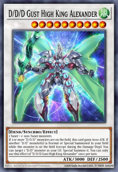 D/D/D Gust High King Alexander Rare COTD-EN040 Code of the Duelist Yugioh card