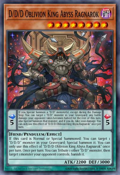 D/D/D Oblivion King Abyss Ragnarok Rare DOCS-EN099 Dimension of Chaos Yugioh card