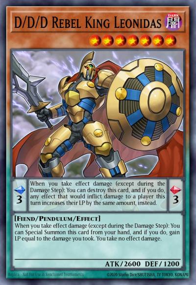 D/D/D Rebel King Leonidas Super Rare MP16-EN173 2016 Mega-Tin Mega Pack Yugioh card