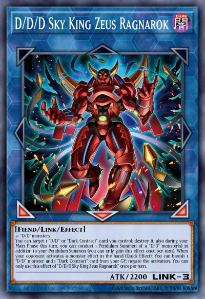D/D/D Sky King Zeus Ragnarok Secret Rare DOOD-EN049 Doom of Dimensions Yugioh card