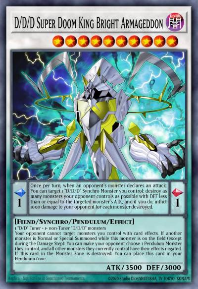 D/D/D Super Doom King Bright Armageddon Ultra Rare BLLR-EN007 Battles of Legend Lights Revenge Yugioh card