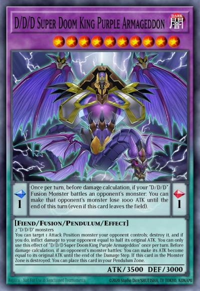 D/D/D Super Doom King Purple Armageddon Super Rare MP19-EN230 2019 Gold Sarcophagus Tin Mega Pack Yugioh card