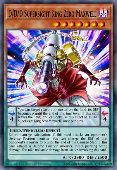 D/D/D Supersight King Zero Maxwell Ultra Rare MP22-EN112 2022 Tin of the Pharaohs Gods Yugioh card
