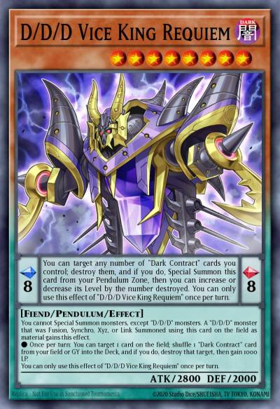 D/D/D Vice King Requiem Ultra Rare GFP2-EN002 Ghosts From the Past The 2nd Haunting Yugioh card