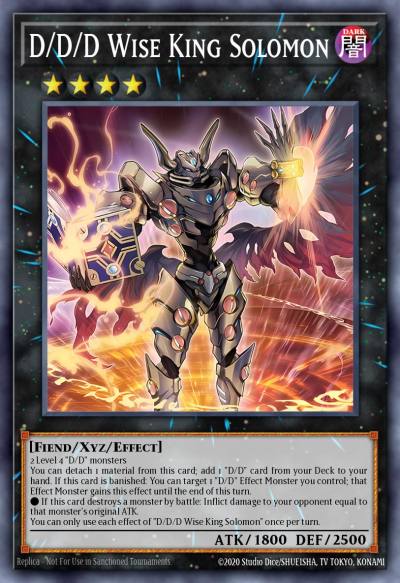 D/D/D Wise King Solomon Super Rare DOOD-EN043 Doom of Dimensions Yugioh card
